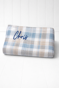 Check plaid custom dog blanket