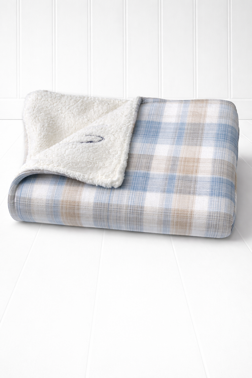 Check plaid custom dog blanket