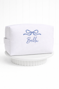 Personalized, custom White Waffle Make Up Bag, birthday gift for mum, brides maids gift
