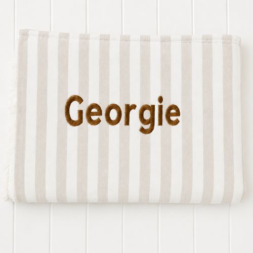 Neutral coastal custom dog blanket, Signature range