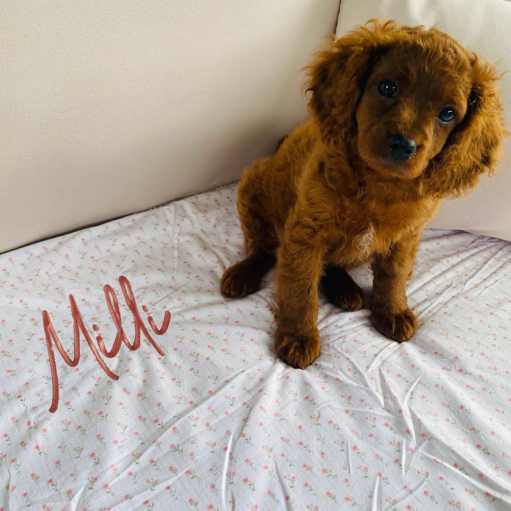 The romance floral custom dog blanket