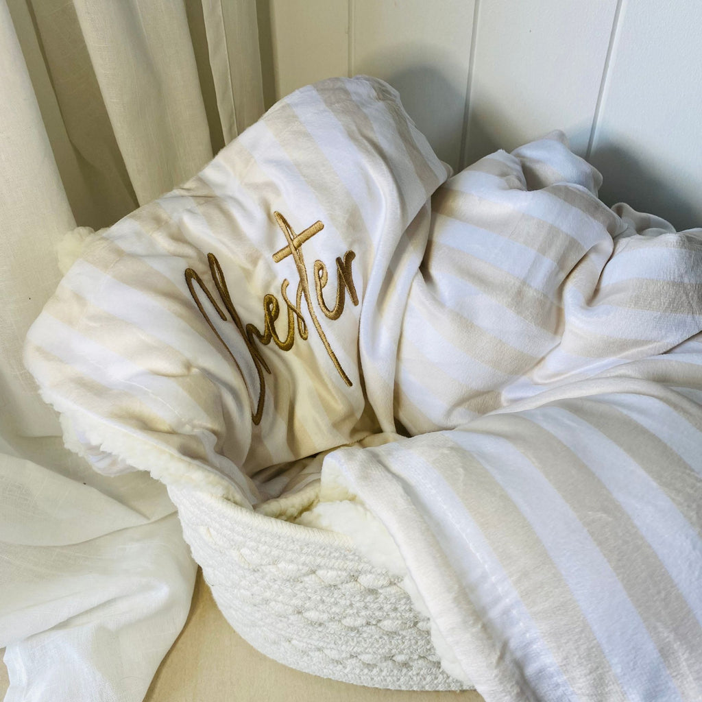 Neutral coastal custom blanket, Signature range