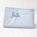 Checkered blue custom dog blanket