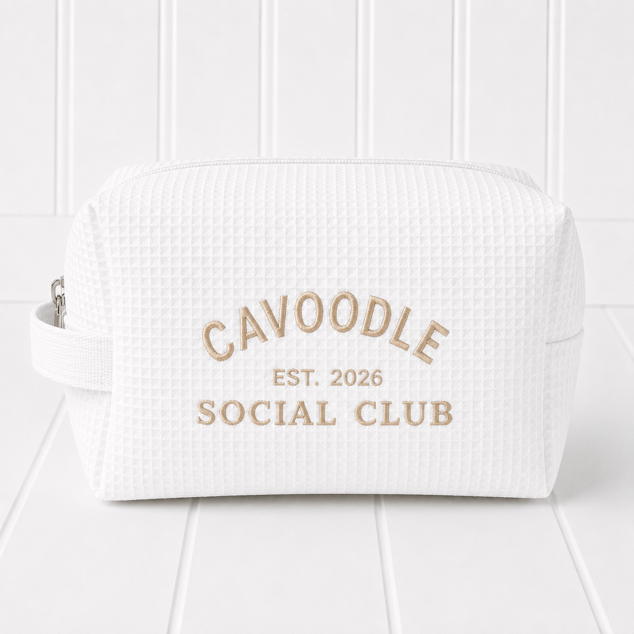 Luxury Cavoodle  Makeup Bag / premium Waffle Makeup Bag. (Copy)