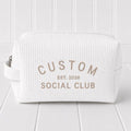 Luxury Custom Dog Breed Makeup Bag / premium Waffle Makeup Bag.