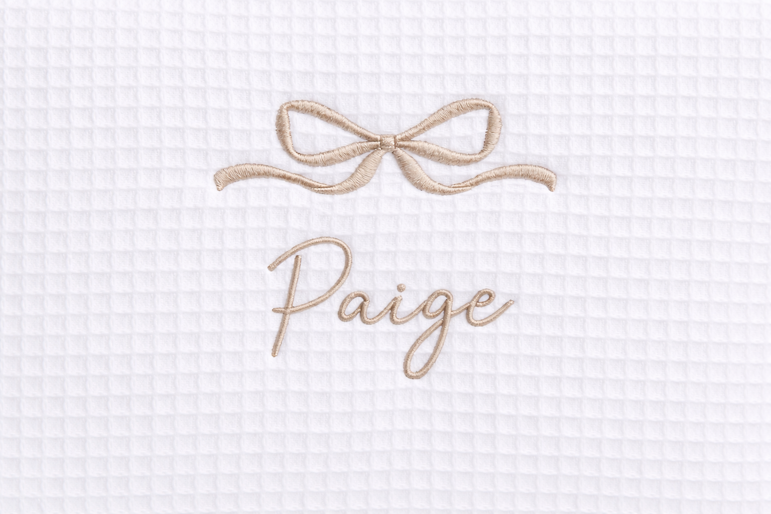 Personalized, custom White Waffle Make Up Bag, birthday gift for mum, brides maids gift,