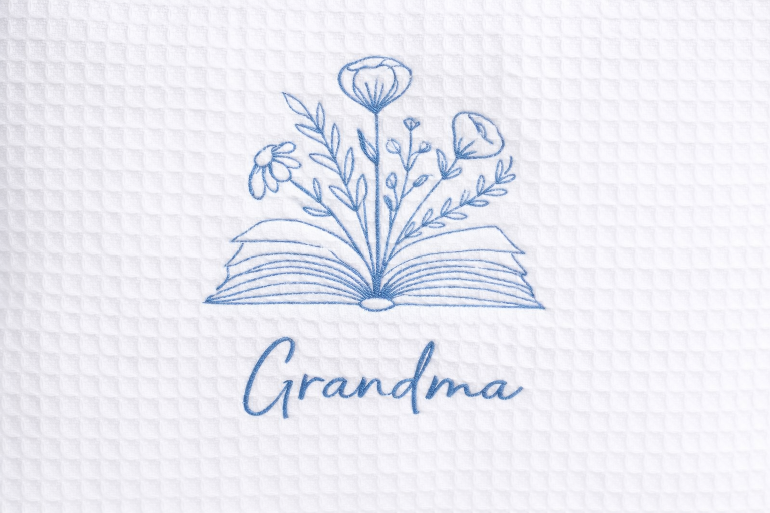 Personalized, custom White Waffle Make Up Bag, mama birthday gifts, mum gifts , grandma gifts, book lover gifts