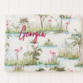 flamingo blanket, custom named blanket, signature range