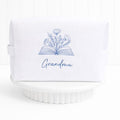 Personalized, custom White Waffle Make Up Bag, mama birthday gifts, mum gifts , grandma gifts, book lover gifts
