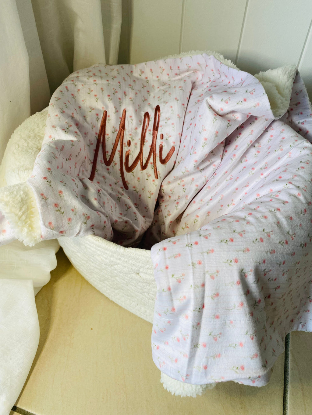 The romance floral custom dog blanket