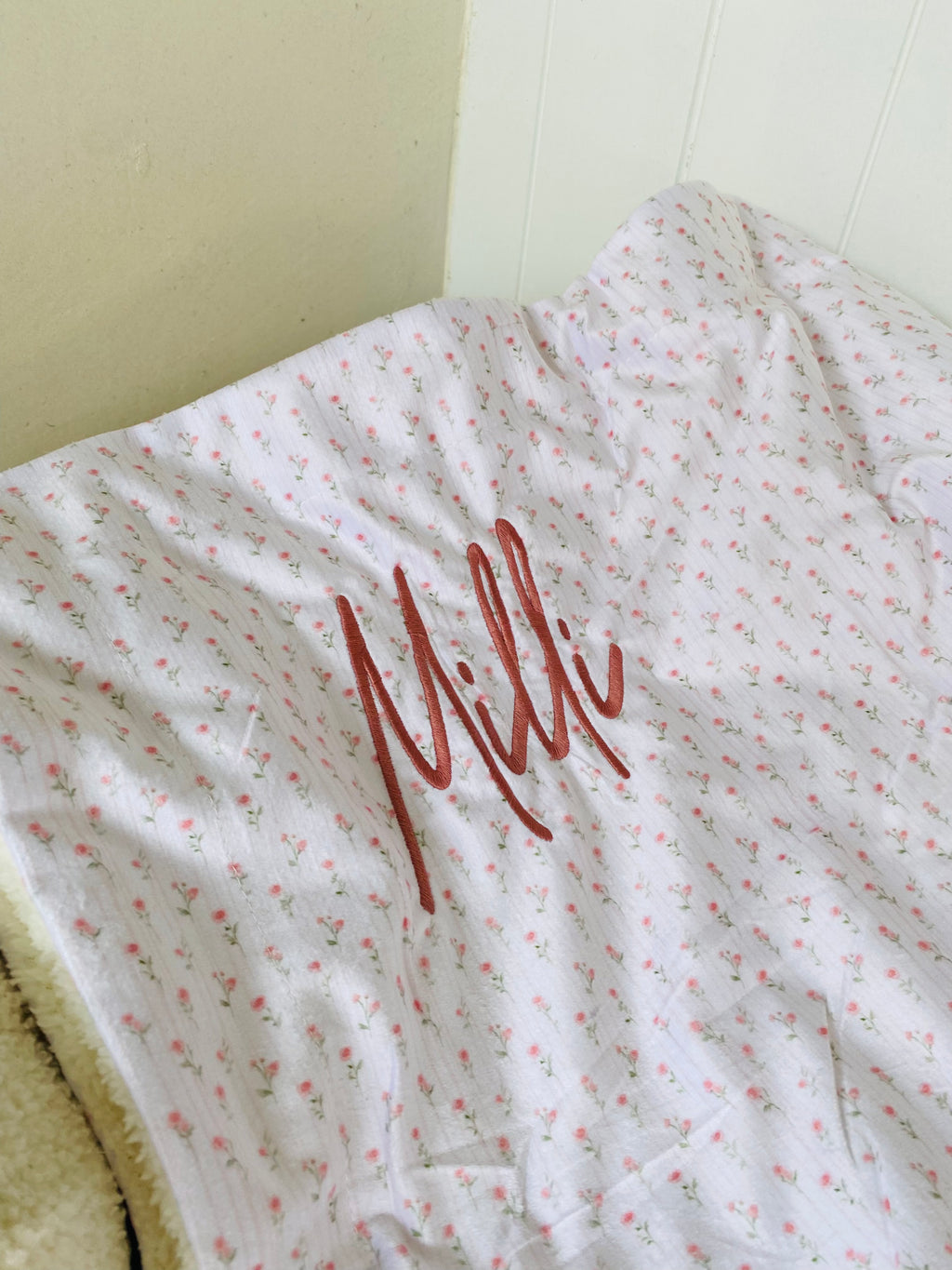 The romance floral custom dog blanket