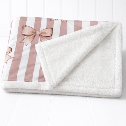 Cute bow dog blanket,