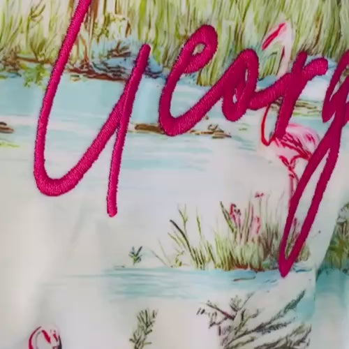 flamingo blanket, custom named blanket, signature range